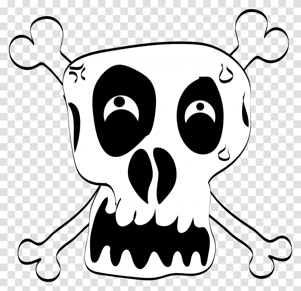 Freehand Funny Skull Clip Arts Skull And Crossbones Funny, Stencil, Soccer Ball, Football Transparent Png
