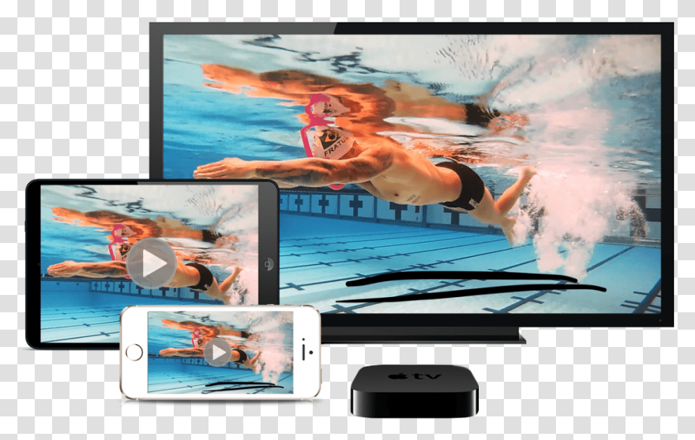 Freestyle Swimming, Monitor, Screen, Electronics, Water Transparent Png