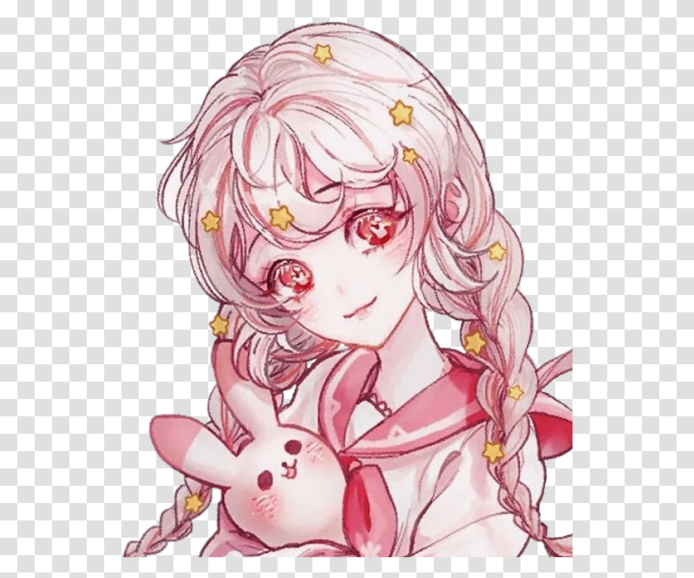 Freetoedit Aesthetic Anime Animegirl Cute Braids Anime Girl Icon Aesthetic, Person, Drawing, Plant Transparent Png