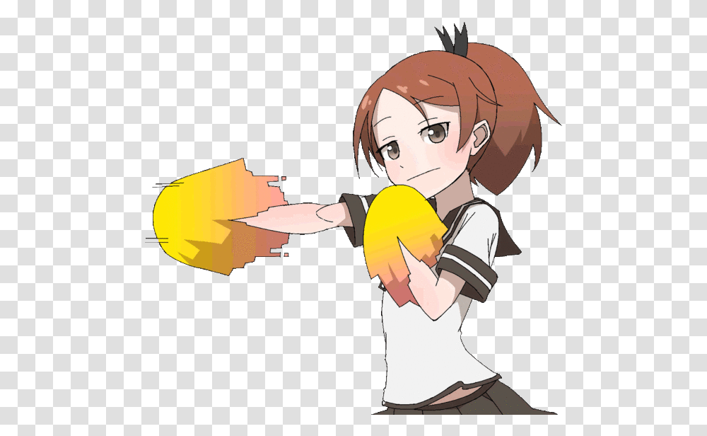 Freetoedit Anime Gif Animegirl Kawaii Anime Pom Pom Gif, Person, Sport, Outdoors, Helmet Transparent Png