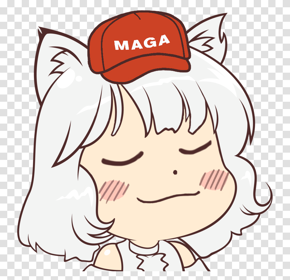 Freetoedit Awoo Maga Trump Anime Animeright Eyesshut Maga Awoo, Face, Baseball Cap, Art, Hand Transparent Png