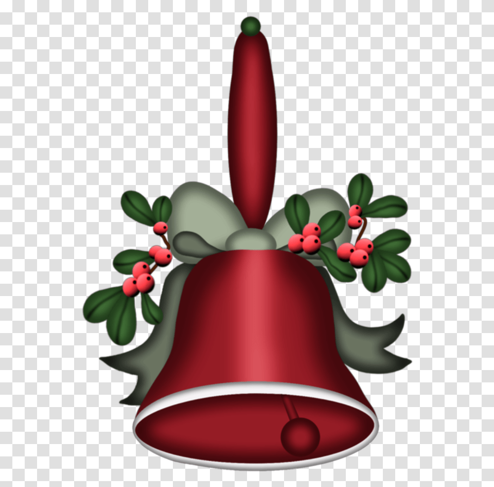 Freetoedit Bell Christmas Red Holly Leaves Freetoedit Church Bell, Plant Transparent Png