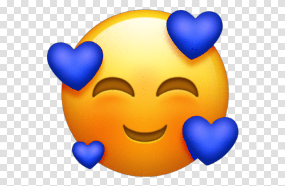 Freetoedit Blue Love Emoji Emojis Cute Sad Aesthetic Blessed Emoji, Toy, Mask, Pac Man, Head Transparent Png
