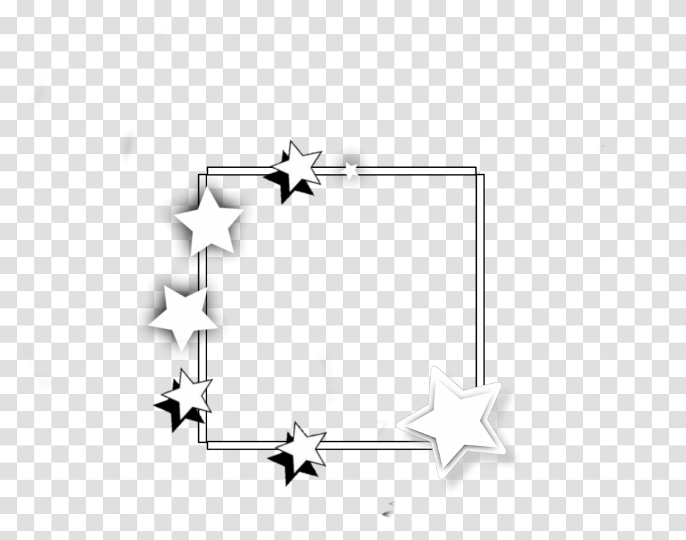 Freetoedit Box Square Squareoutline Outline Stars Cross, Star Symbol Transparent Png
