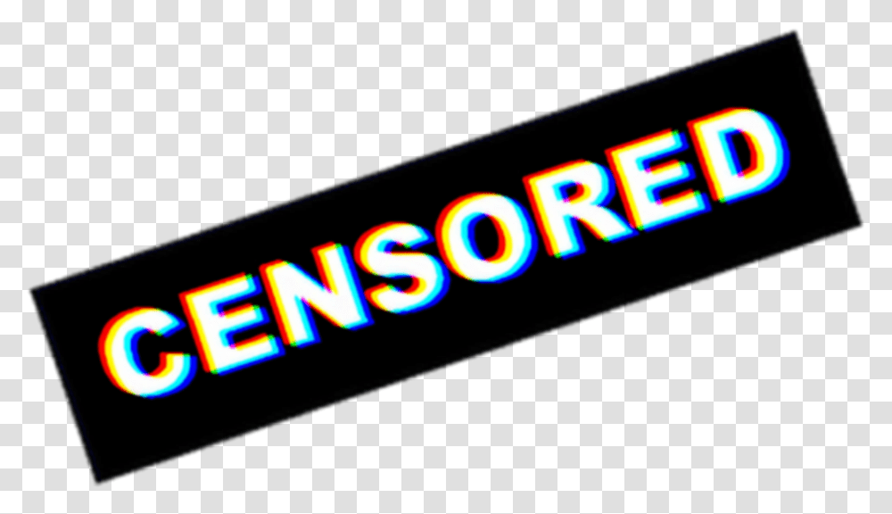 Freetoedit Censored Glitch, Light, Neon, Word, Text Transparent Png