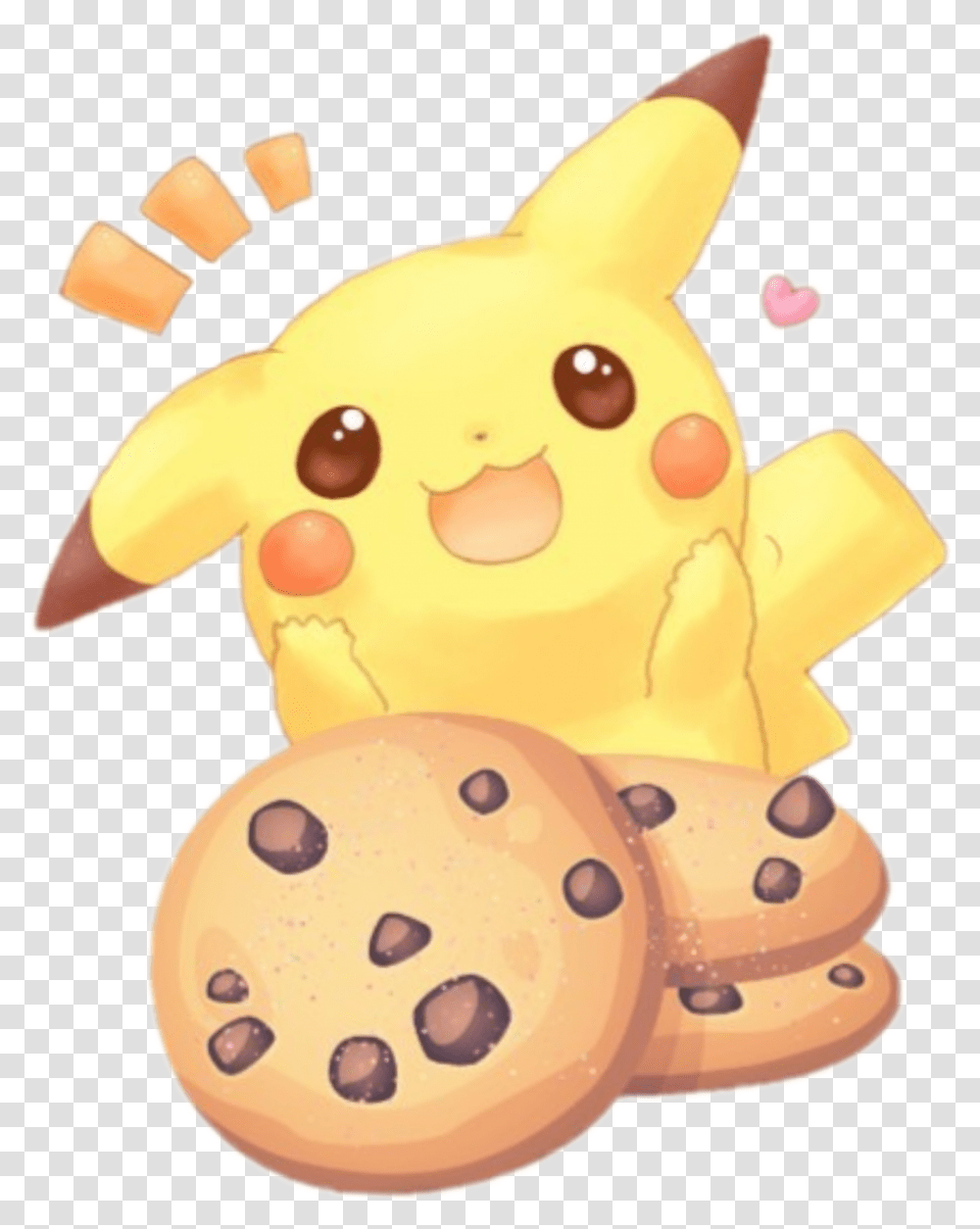 Freetoedit Cookie Pikachu Cute Cookies Cute Pikachu With Cookies Transparent Png