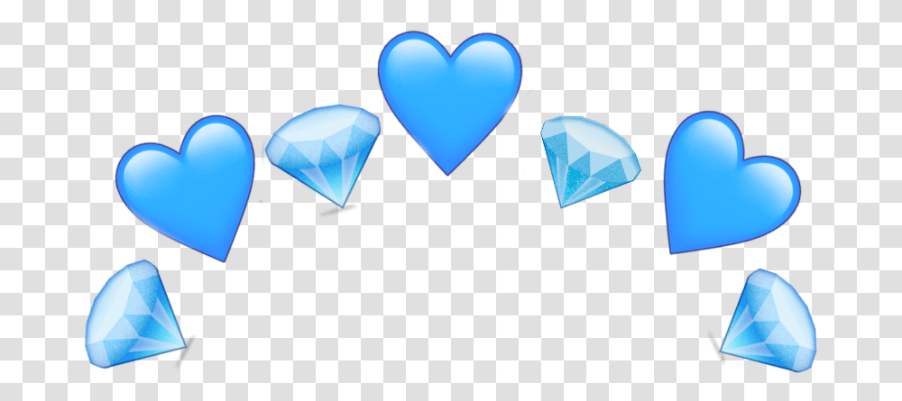 Freetoedit Crown Blue Dimond Heart Emoji Cute Heart, Gemstone, Jewelry, Accessories, Accessory Transparent Png