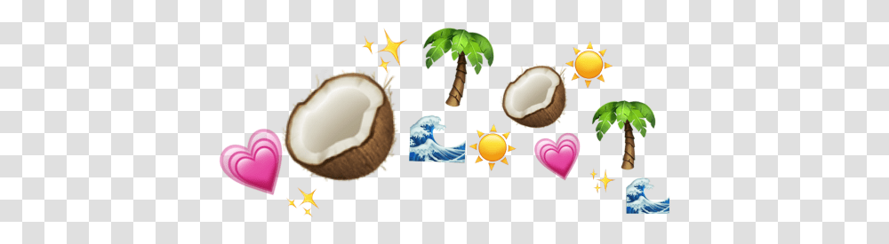 Freetoedit Crown Emoji Ring Halo Beach Coconut Bonbon, Plant, Vegetable, Food, Fruit Transparent Png