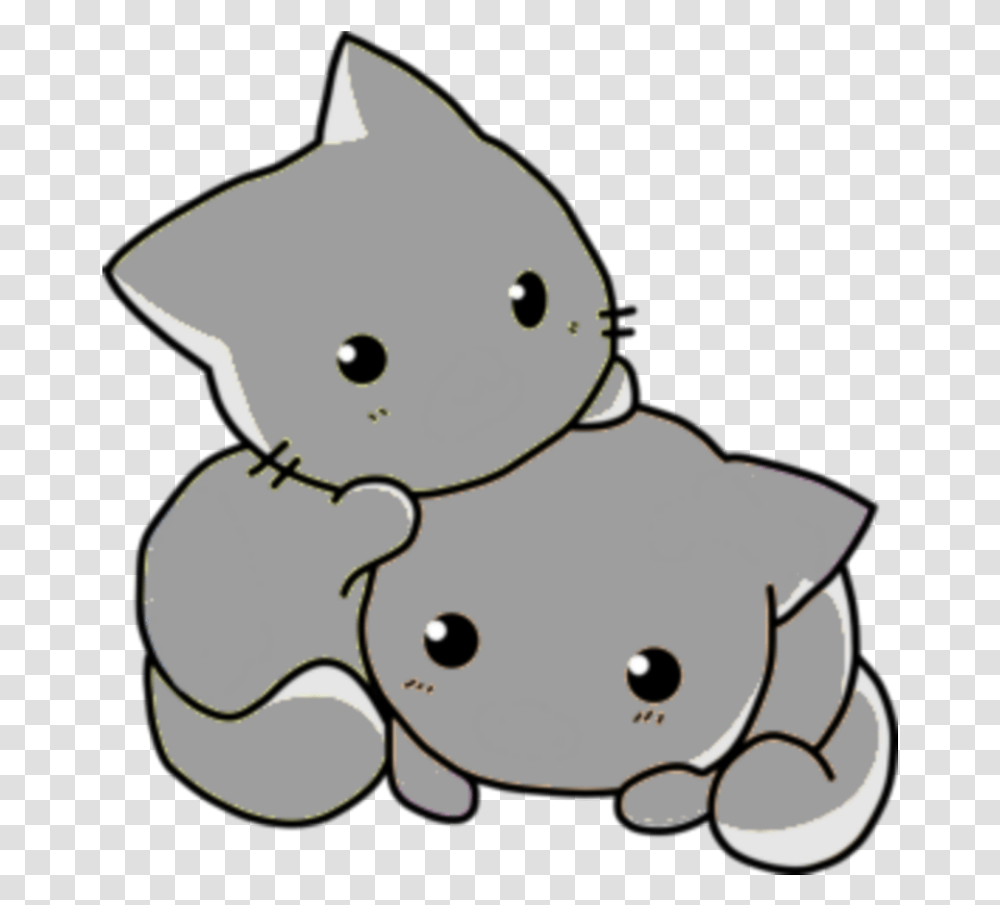 Freetoedit Cute Cat Kitten Chibi Cute Kitten Coloring Pages, Snowman, Plush, Toy, Sweets Transparent Png