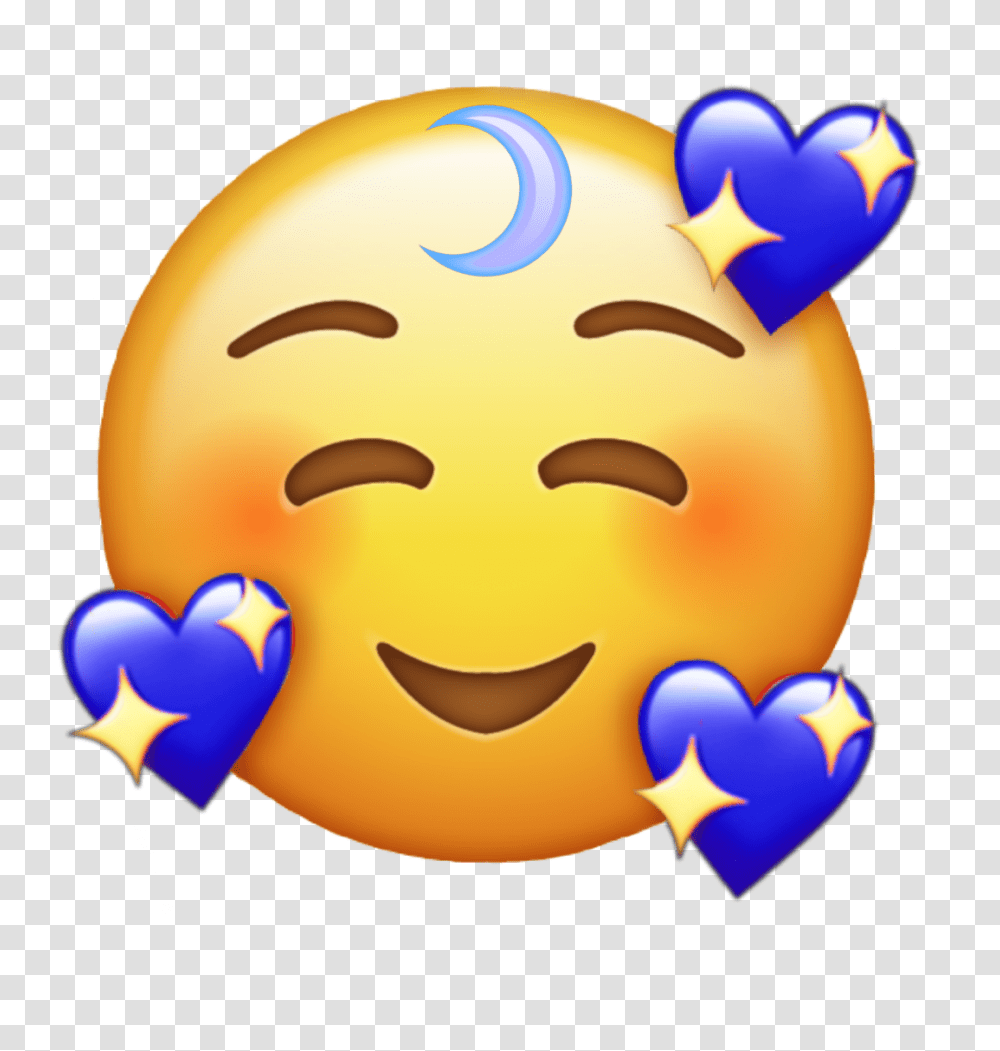 Freetoedit Emojisticker Emoji Heart Blue Hearts Background Emoji, Food, Toy, Cookie, Biscuit Transparent Png