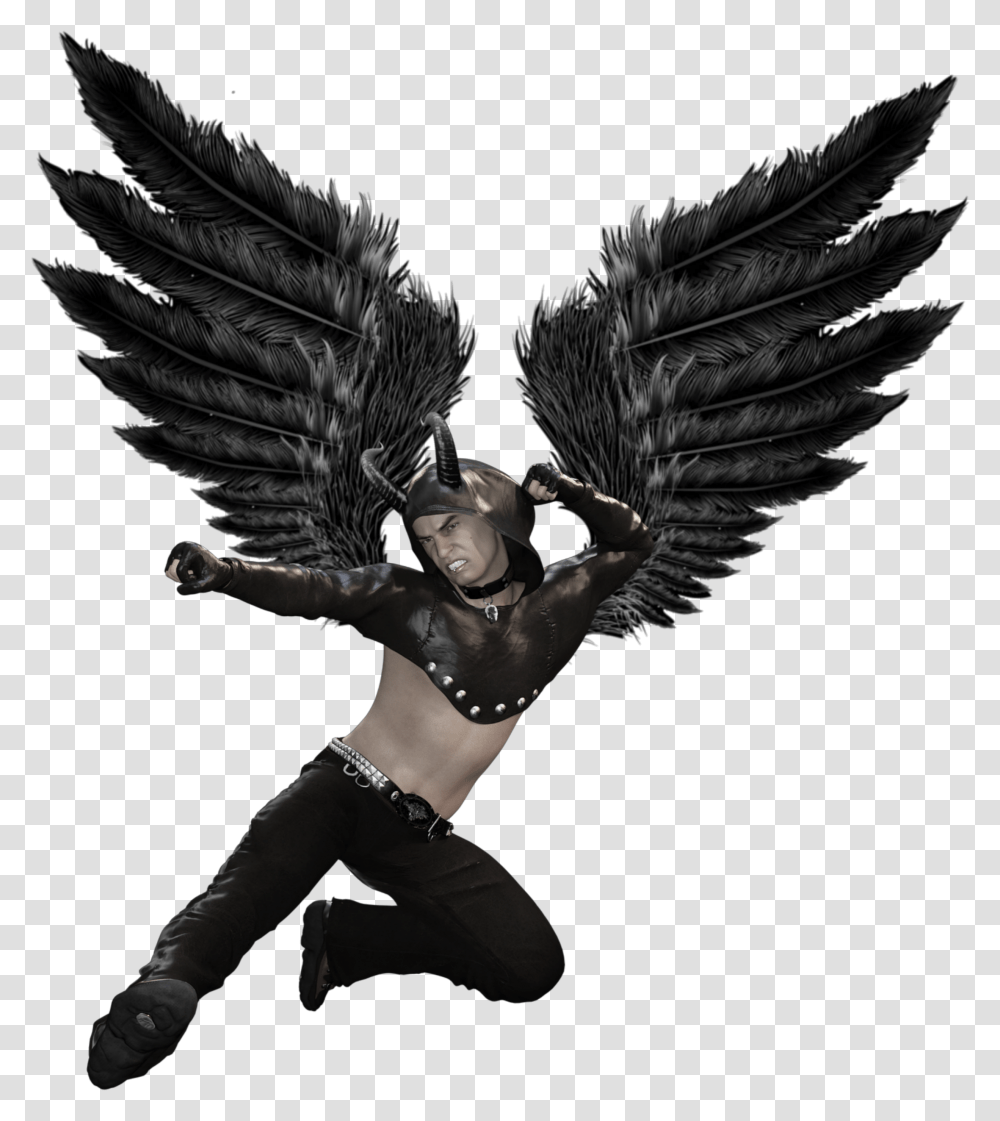 Freetoedit Fallenangel Fallen Angel Angel Demon Black Thumbnail Effect, Dance Pose, Leisure Activities, Person Transparent Png