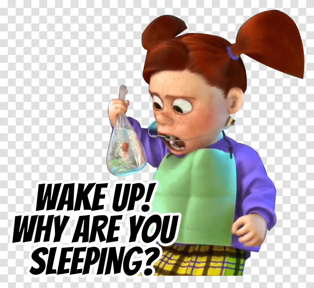 Freetoedit Finding Nemo Why Are You Sleeping Findingnemo Darla Finding Nemo, Person, Human, Doll, Toy Transparent Png
