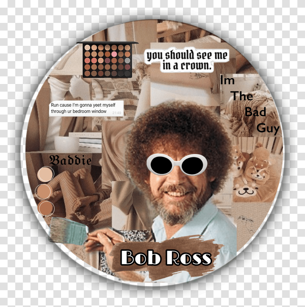 Freetoedit For My Friend Moon Editxx Bobrey Bob Ross, Sunglasses, Accessories, Accessory, Hair Transparent Png