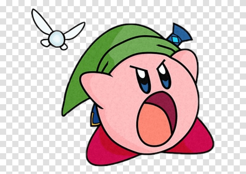 Freetoedit Freestickers Kirby Link Zelda Kirby As Link, Angry Birds, Super Mario, Symbol Transparent Png