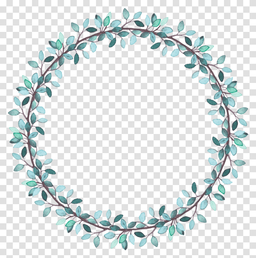 Freetoedit Ftestickers Frame Border Watercolor Green Beautiful Round Design, Accessories, Accessory, Jewelry, Tiara Transparent Png
