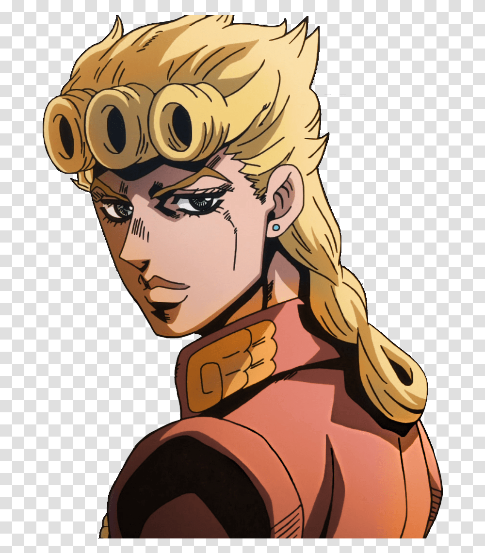 Freetoedit Giorno Brushed Sticker Giorno Giovanna Aesthetic, Hair, Comics, Book, Person Transparent Png