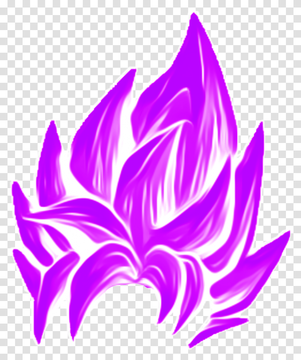 Freetoedit Goku Hair Sticker By Ok Anime Green Goku Hair, Plant, Petal, Flower, Purple Transparent Png