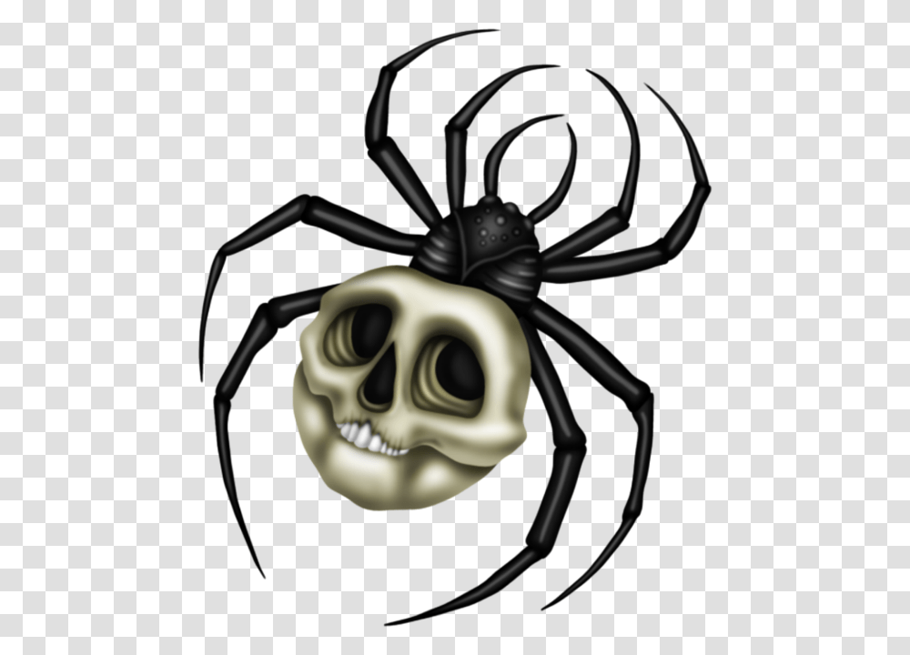 Freetoedit Halloween Spider Skull Spider Black Widow Clipart, Animal, Invertebrate, Insect Transparent Png