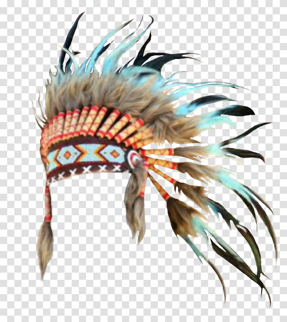 Freetoedit Headdress Nativeamerican Feathers Tribe Headpiece Transparent Png