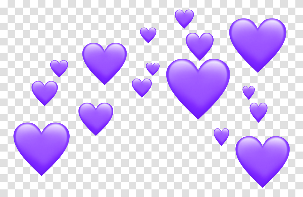 Freetoedit Heart Emoji Background, Purple Transparent Png