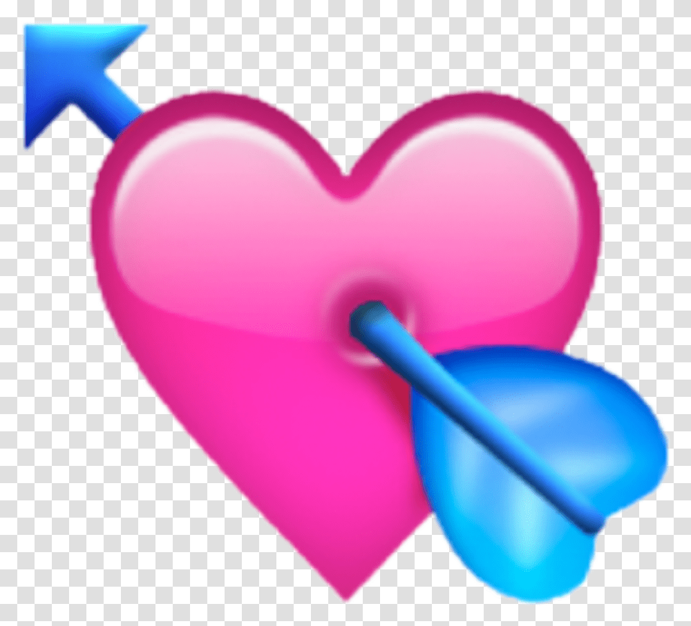 Freetoedit Heart Heartemoji Pinkheart Bow And Arrow Heart Emoji, Balloon, Cushion, Pillow, Purple Transparent Png