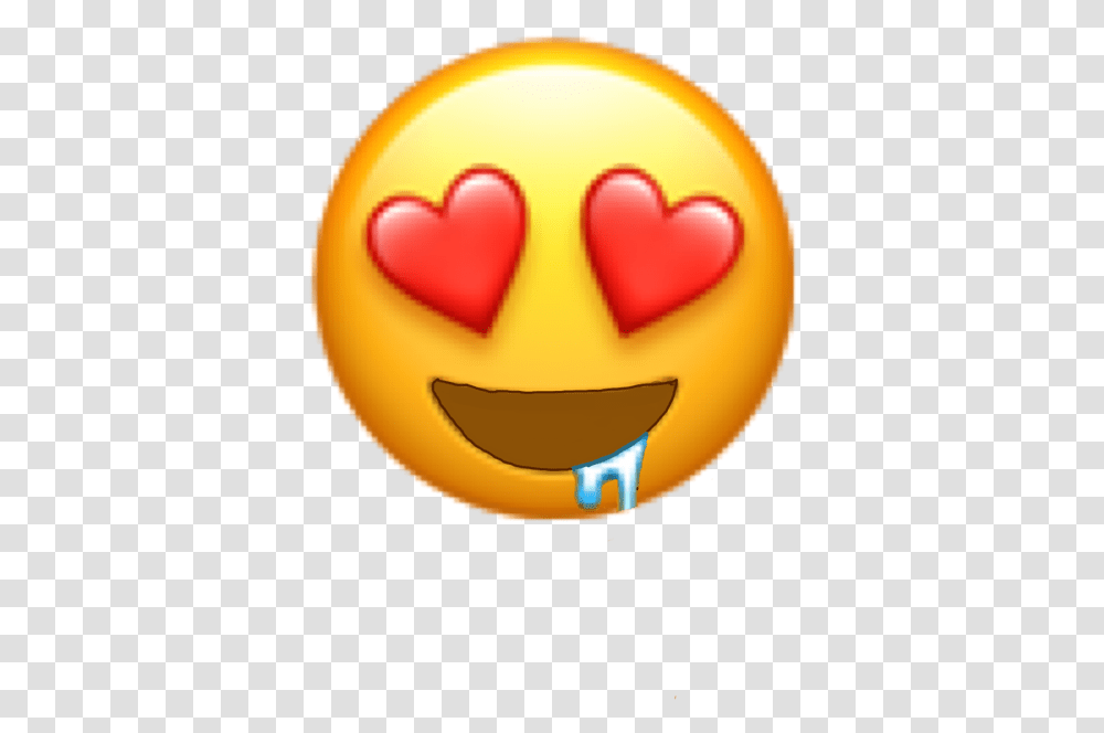 Emoji Drooling Hearts Drool Pleasing Pleased Cute Emojis Sweets Food