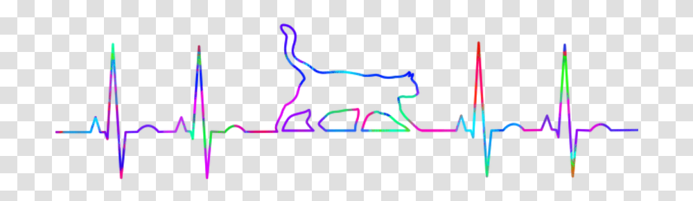 Freetoedit Heartbeat Cat Plot, Neon, Light, Logo Transparent Png