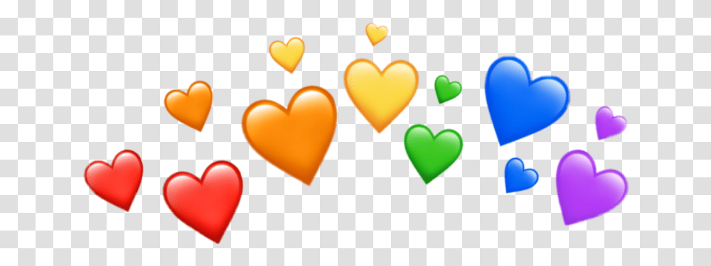 Freetoedit Hearts Overlays Background Emoji Patterns Rainbow Heart Crown, Interior Design, Indoors, Pillow, Cushion Transparent Png