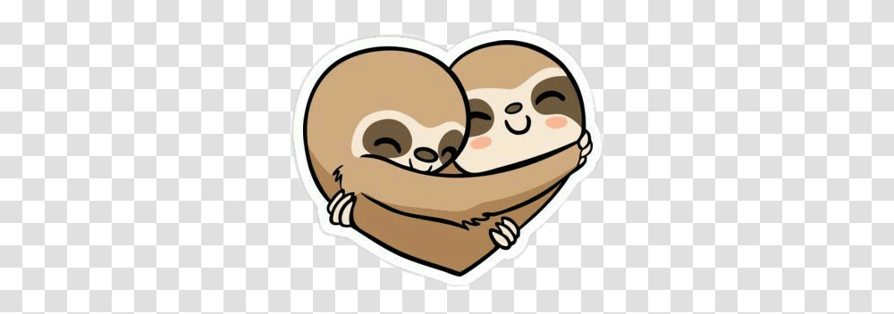 Freetoedit Hug Love Sloth Animal Procrastination Lazyne, Clam, Seashell, Invertebrate, Sea Life Transparent Png