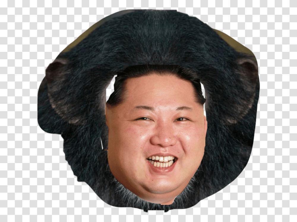Freetoedit Kim Jung Monkey Face Unwhy Na Got Nukedp3 Kim Jong Un A Monarch, Hair, Head, Person, Skin Transparent Png