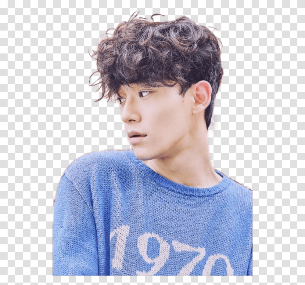 Freetoedit Kpop Exo Chen Exo Chen Curly Hair, Boy, Person, Human, Sweater Transparent Png