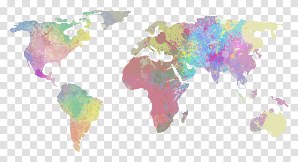Freetoedit Map Worldmap Splat Splash Color Earth World Map 960, Diagram, Atlas, Plot Transparent Png