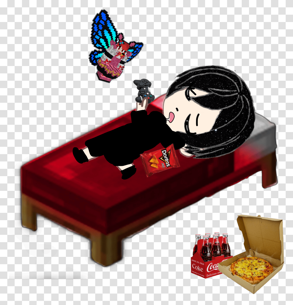 Freetoedit Minecraft Gachalife Gaming Sleeping Bed Frame, Person, Human, Weapon, Weaponry Transparent Png