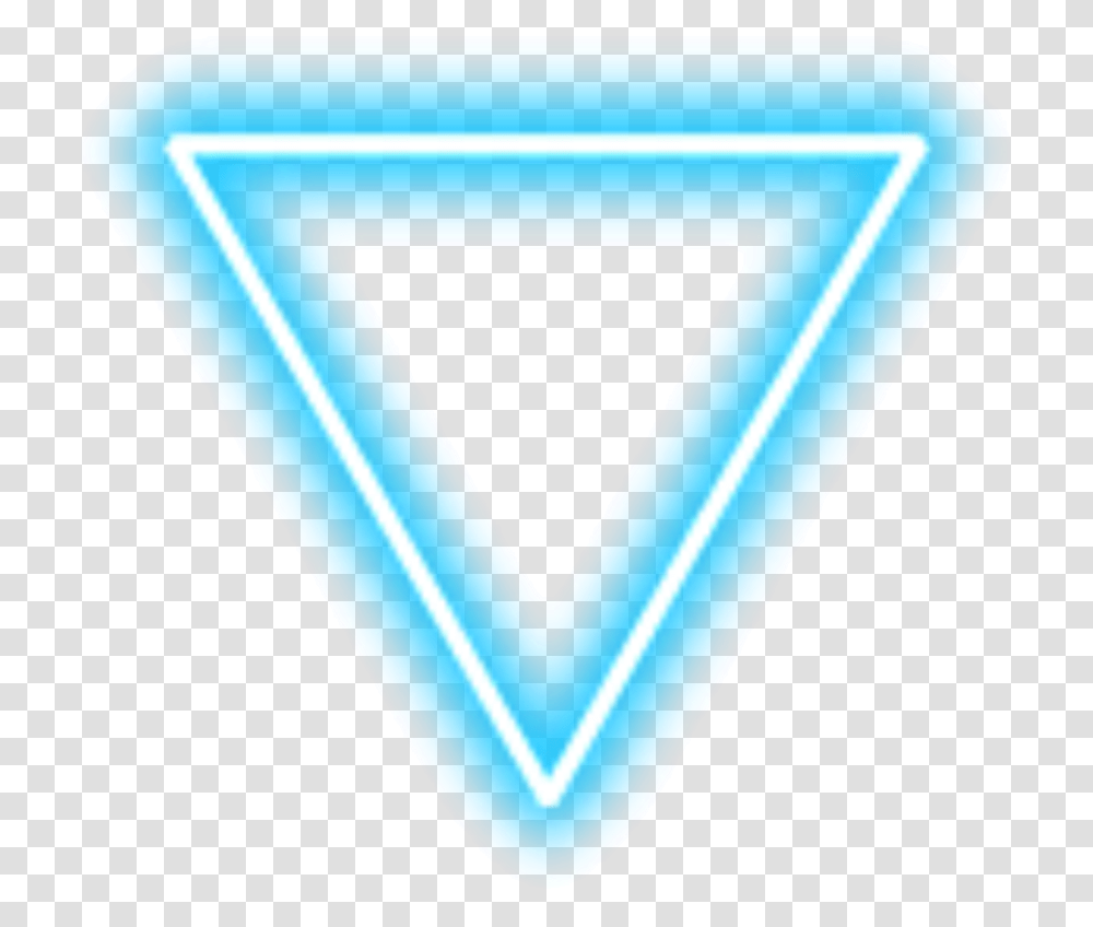 Freetoedit Neon Blue Triangle Blue Neon Triangle, Label Transparent Png