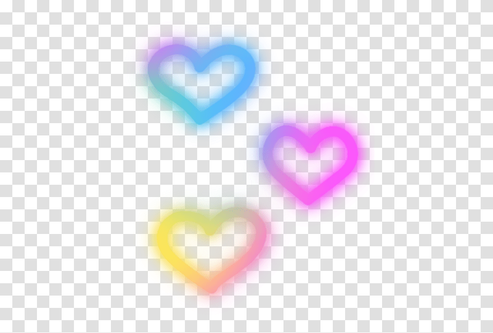 Freetoedit Neon Rainbow Hearts Sticker, Lamp, Purple, Number Transparent Png