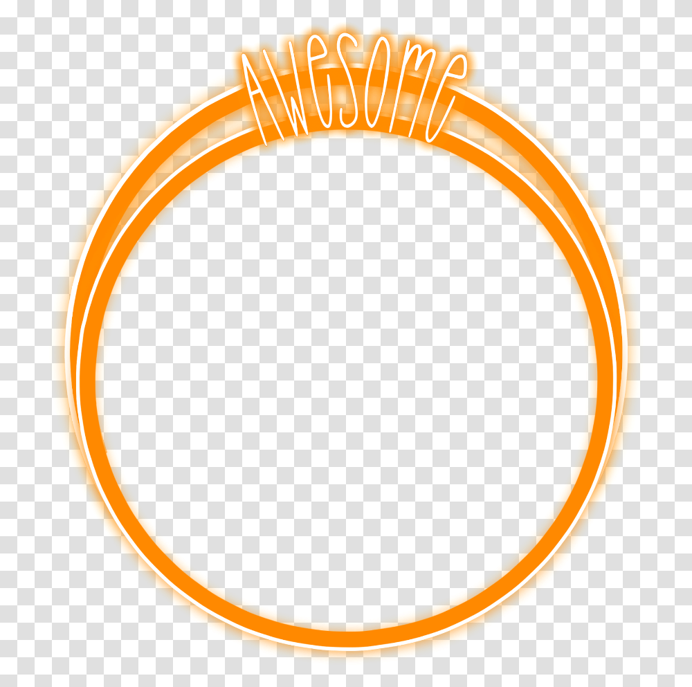 Freetoedit Neon Round Circle Orange Awesome Glow Circle, Hoop, Moon, Outer Space, Night Transparent Png