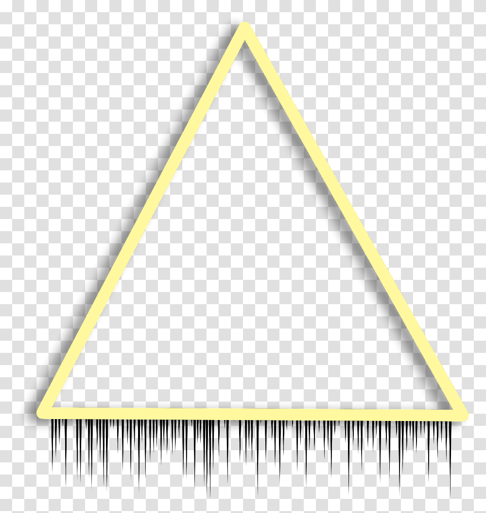 Freetoedit Neon Triangle Yellow Glow Frame Border Yellow Bordered Triangle Transparent Png