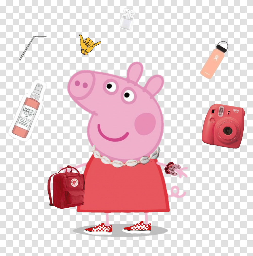 Freetoedit Peppa Pig Vsco Girl Peppa Pig Vsco Girl, Toy, Label, Performer Transparent Png