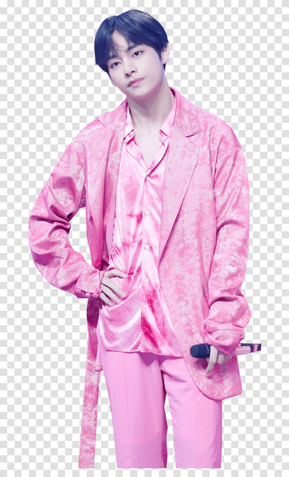 Freetoedit Picsart Taehyung Sticker By Bts Boy With Luv On Show Music, Clothing, Apparel, Sleeve, Long Sleeve Transparent Png