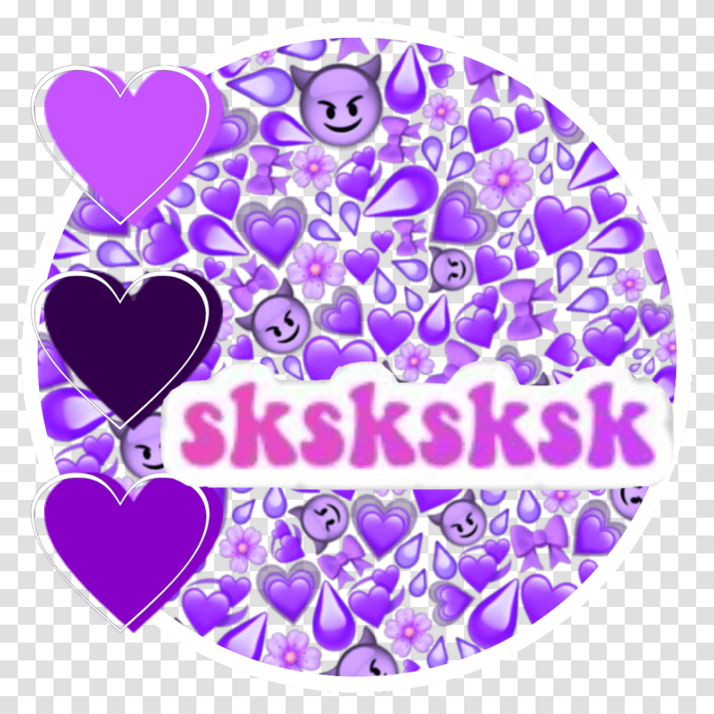 Freetoedit Purple Aesthetic Emoji Sksksksk Taylorswift Vsco Girl, Label, Heart, Pattern Transparent Png