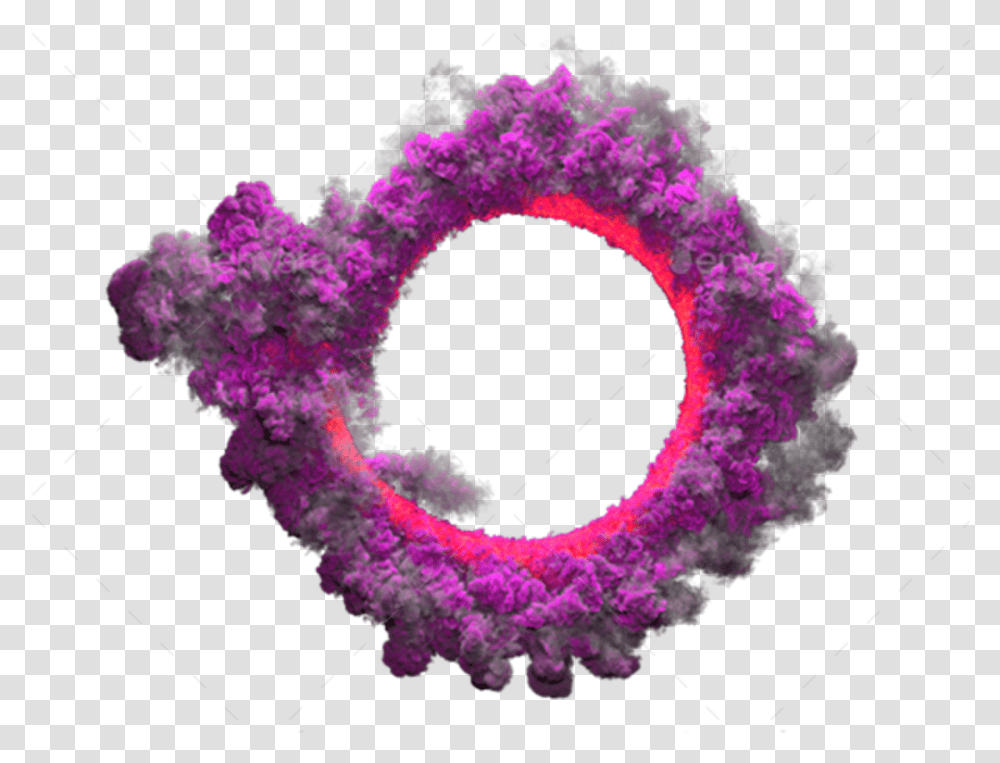 Freetoedit Purple Pink Smoky Smoke Frame Background Smoke Color, Ornament, Wreath, Pattern, Hole Transparent Png
