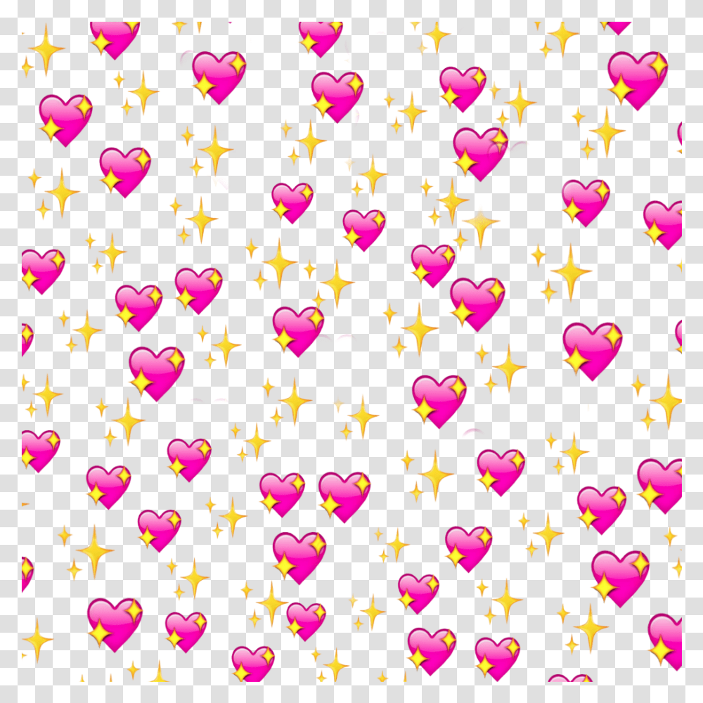 Freetoedit Rainbow Hearts Iphone Emoji Love Background Iphone Emoji Heart Background, Confetti Transparent Png