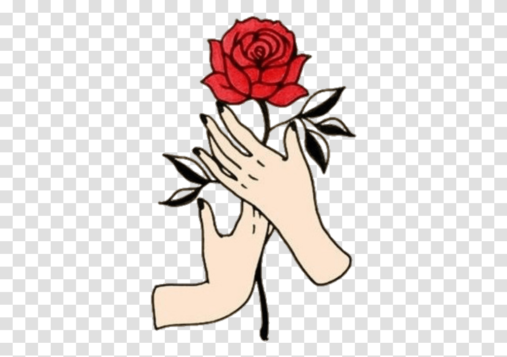 Freetoedit Random Tumblr Rose Love Love Rose Flower Drawing, Apparel, Shoe, Footwear Transparent Png