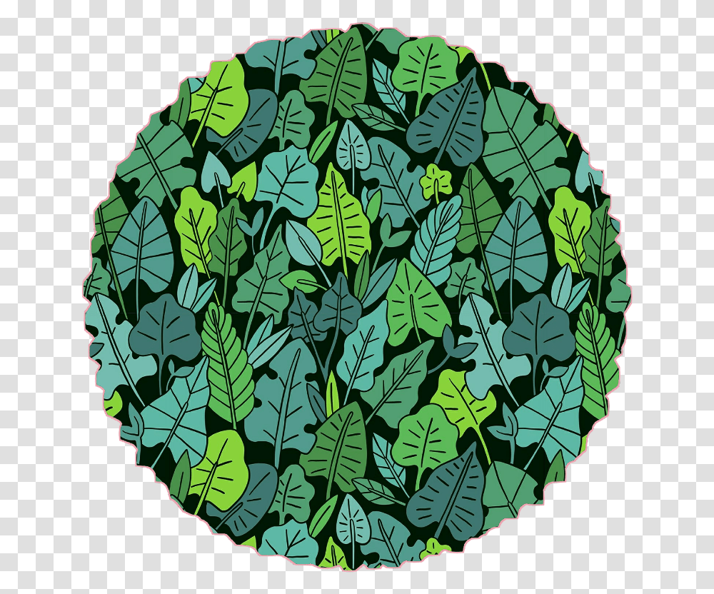 Freetoedit Round Frame Border Pattern Background, Leaf, Plant, Game, Jigsaw Puzzle Transparent Png