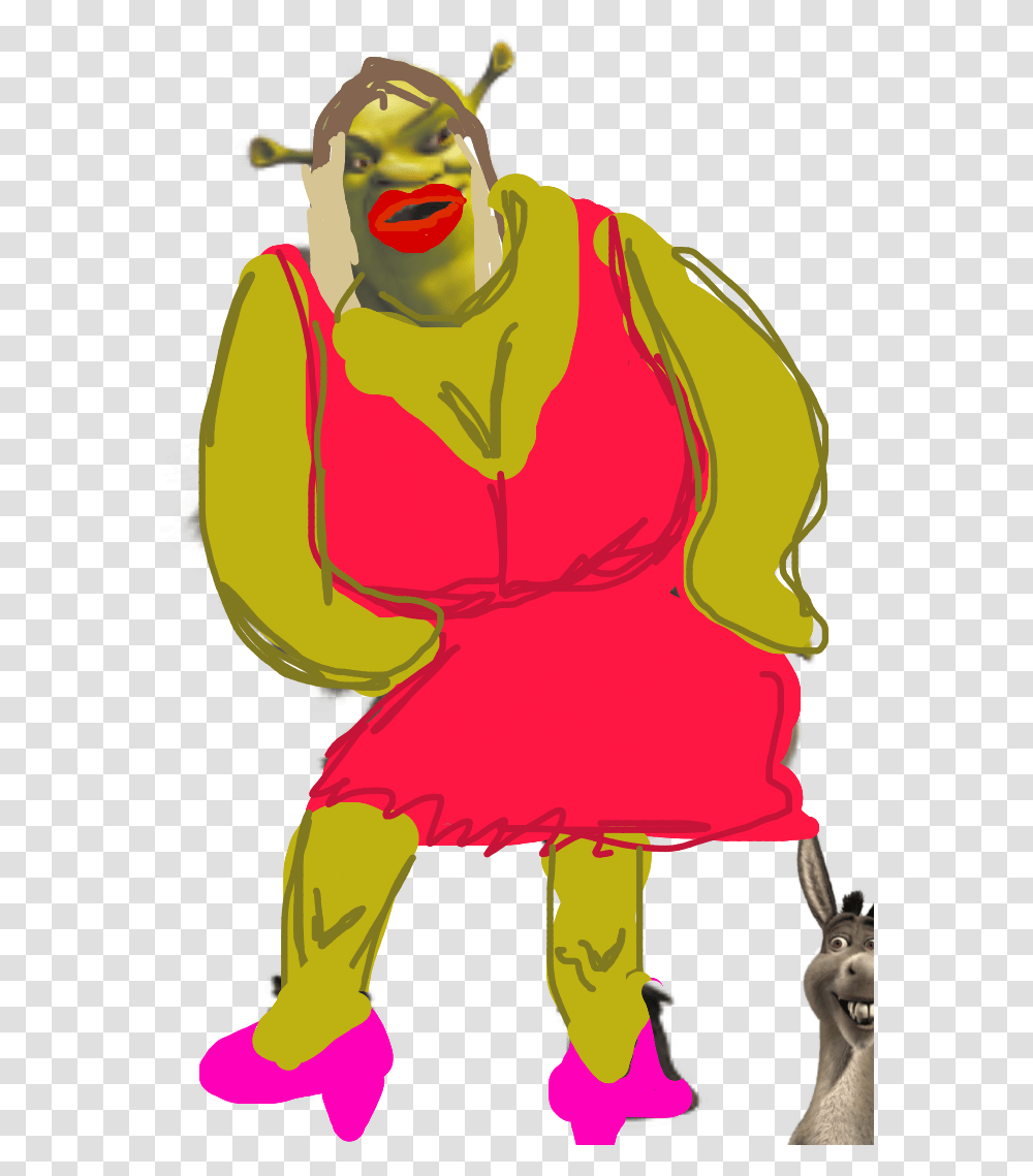 Freetoedit Shrek Dank Meme Picsart Asthetic Vsco Donkey From Shrek, Performer, Person, Human, Clown Transparent Png