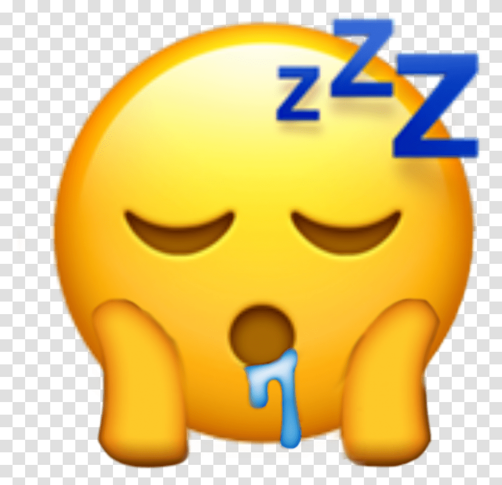 Freetoedit Sleep Drool Tired Emoji Face Text Tired Emoji, Toy, Outdoors, Pet, Animal Transparent Png