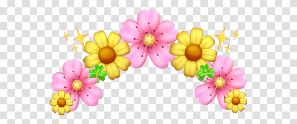 Freetoedit Sticker Flower Nature Emoji Flowercrown, Anther, Plant, Petal, Daisy Transparent Png