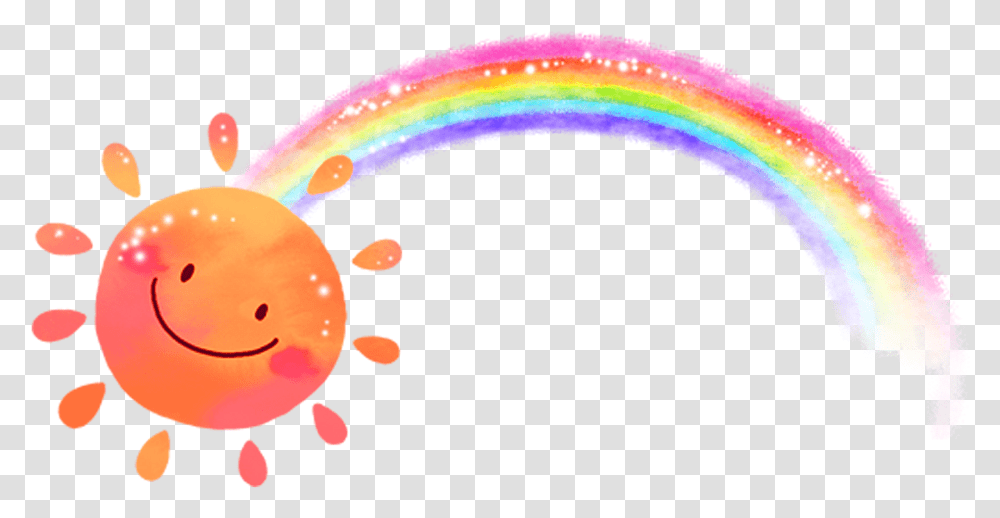 Freetoedit Sun Sunshine Rainbow Watercolor Rainbow Clipart Free, Outdoors, Nature, Sky, Animal Transparent Png