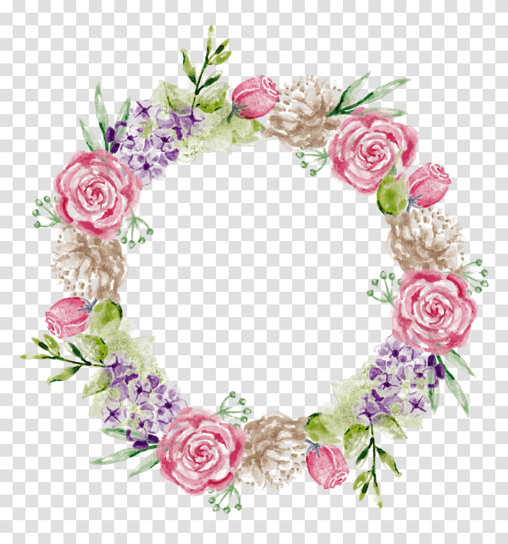 Freetoedit Watercolor Nature Flowers Flower Rose Watercolor Fall Leaves Wreath, Plant, Blossom, Floral Design, Pattern Transparent Png