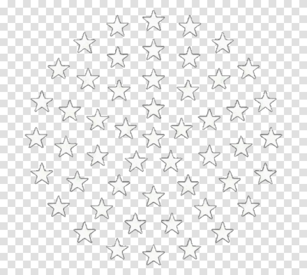 Freetoedit White Stars Overlay Circle Star, Rug, Star Symbol, Silhouette Transparent Png